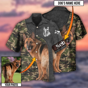 Custom Photo German Shepherd My Lovely - Gift For Dog Lovers - Personalized Hawaiian Shirt