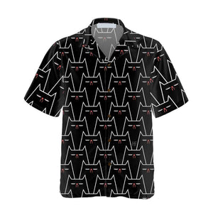 Funny Black Cat Pattern Funny Themed Hawaiian Shirt