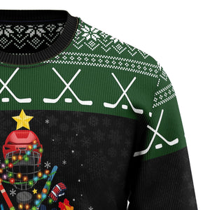 Hockey Sports Christmas Ugly Sweater