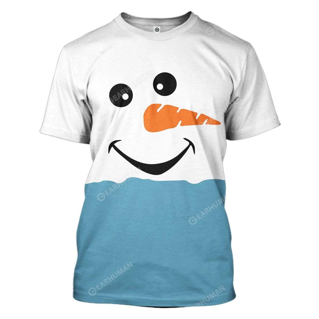 Cozy Christmas Snowman Face - Costume Cosplay T-Shirt