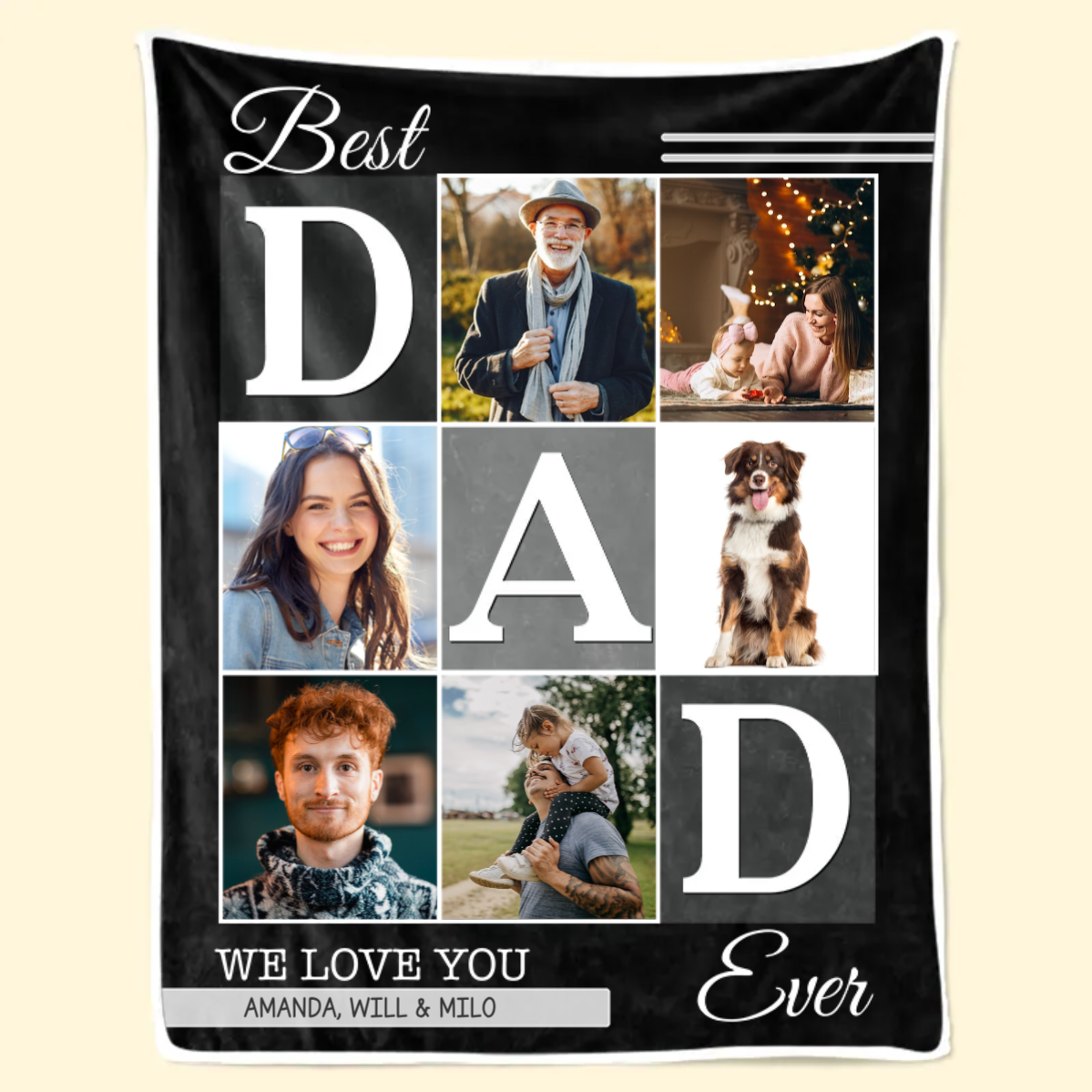 Custom Photo We Will Always Be Connected Dad Version - Gift For Dad - Personalized Blanket