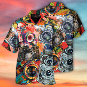 Camera Vintage Colorful Retro - Gift For Men And Women - Hawaiian Shirt