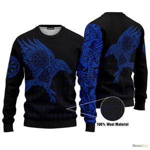 Vikings The Raven Of Odin Ugly Christmas Sweater