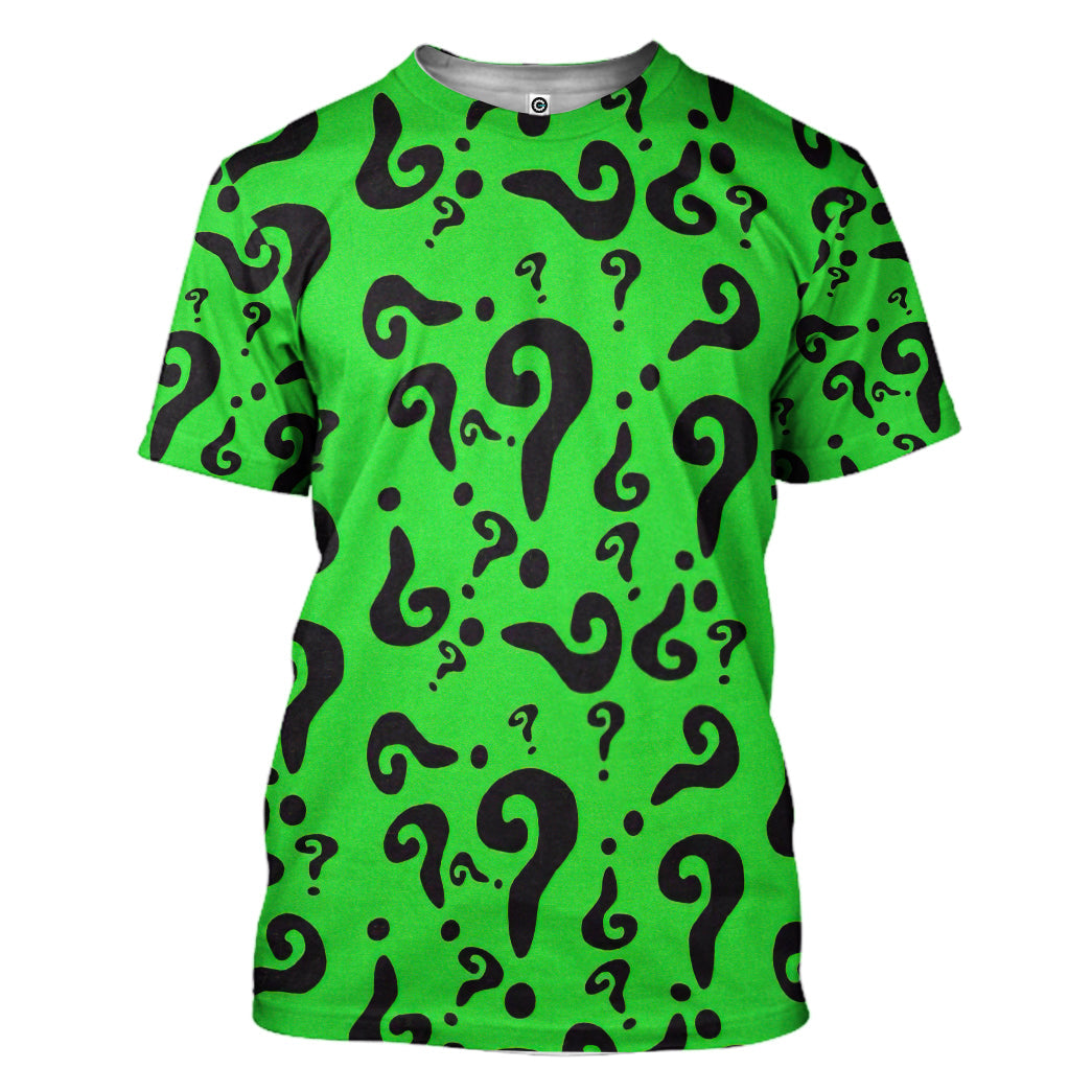 The Riddler DC  Comic Cosplay Costumes - 3D T-Shirt