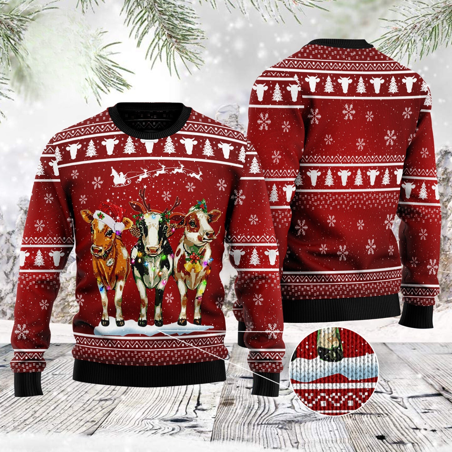 Cow Christmas Funny Ugly Sweater