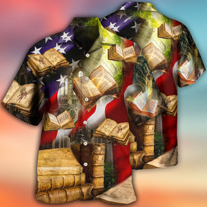 Book Independence Day Magic - Gift For Book Lover - Hawaiian Shirt