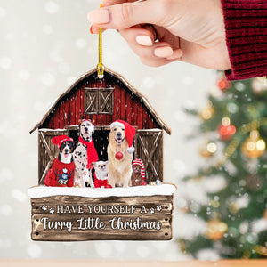 Pet House Christmas Custom Photo - Gift For Pet Lover - Personalized Custom Shaped Wooden Ornament