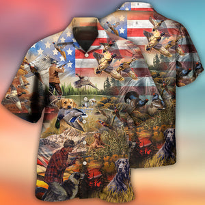 Hunting Independence Day Mallard Duck - Gift For Hunting Lovers - Hawaiian Shirt