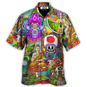 Hippie Mushroom Peace Colorful Let It Be - Hawaiian Shirt