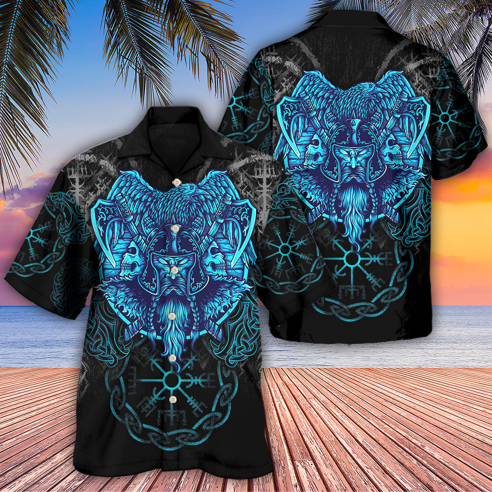 Viking King Blue Art - Gift For Men And Women - Hawaiian Shirt