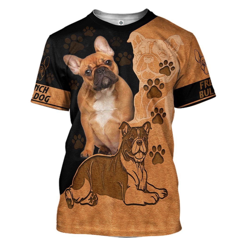 Loving French Bulldog T-Shirt 3D For Men & Women