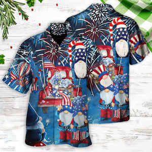 Independence Day Cute Three Trio Gnome - Hawaiian Shirt