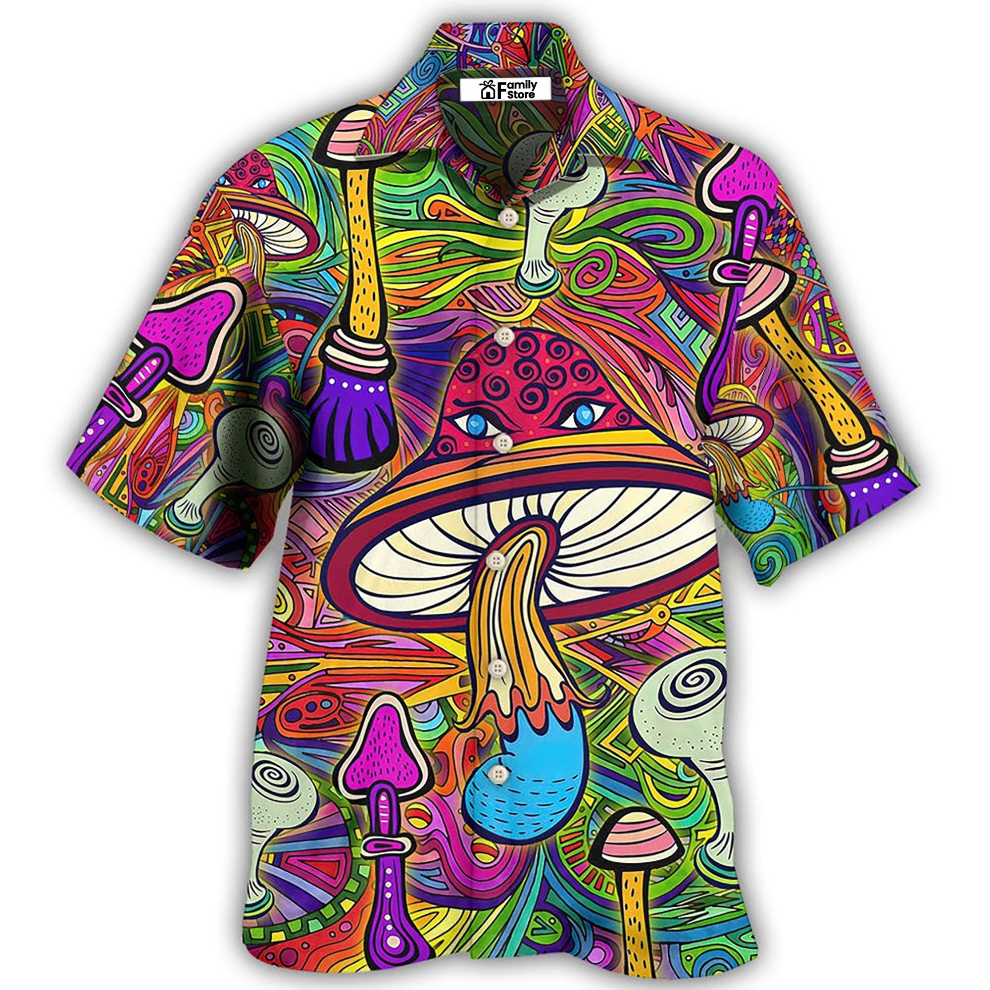 Hippie Mushroom Hypnotizing - Hawaiian Shirt