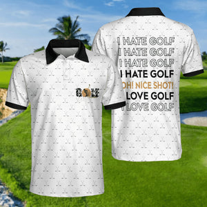 I Hate Golf Oh Nice Shot Shirt For Men