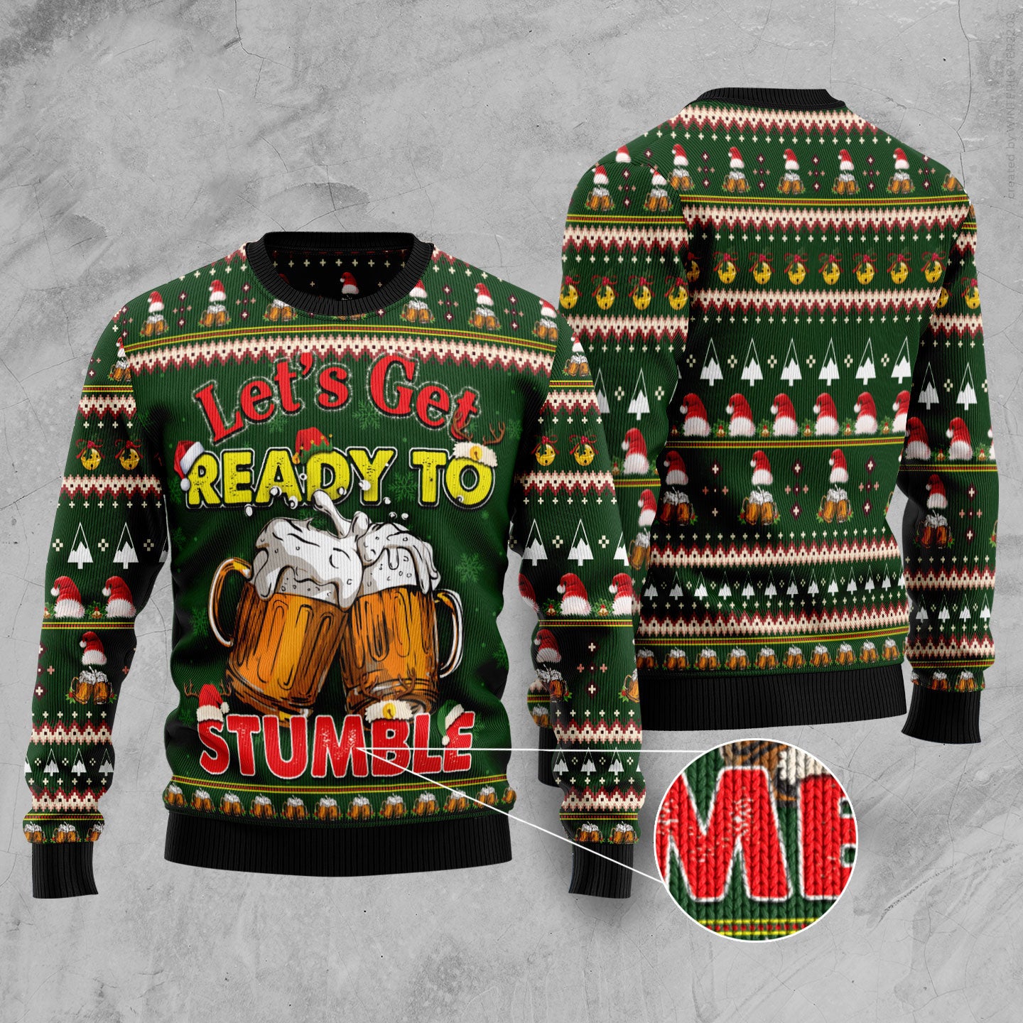 Let‘s Get Ready To Stumble Beer Funny Ugly Sweater