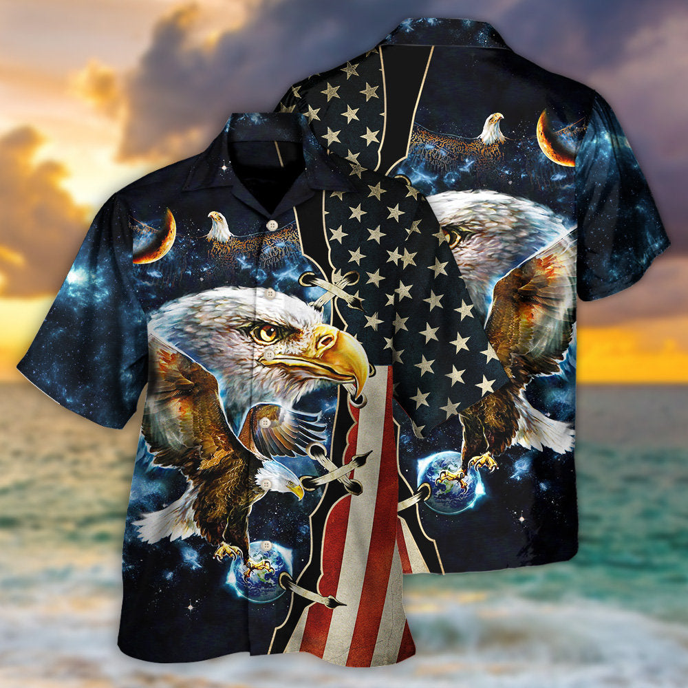 America Eagle Amazing Galaxy -  Hawaiian Shirt