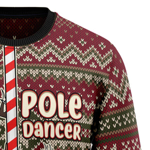 Funny Pole Dancer Reindeer Ugly Sweater