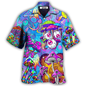 Hippie Mushroom Colorful Cool Style - Hawaiian Shirt