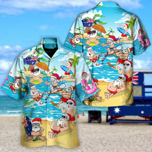 In July Santa Keeping The Christmas Spirit Alive Year Round - Hawaiian Shirt