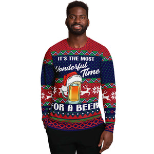 It's The Most Wonderful Time For A Beer Ugly Christmas Sweater