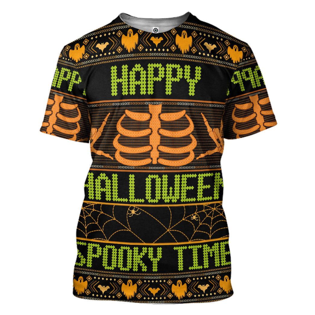 Halloween Spooky Time T-Shirt 3D For Men & Women