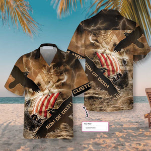 Son Of Odin Cool Viking - Personalized Hawaiian Shirt