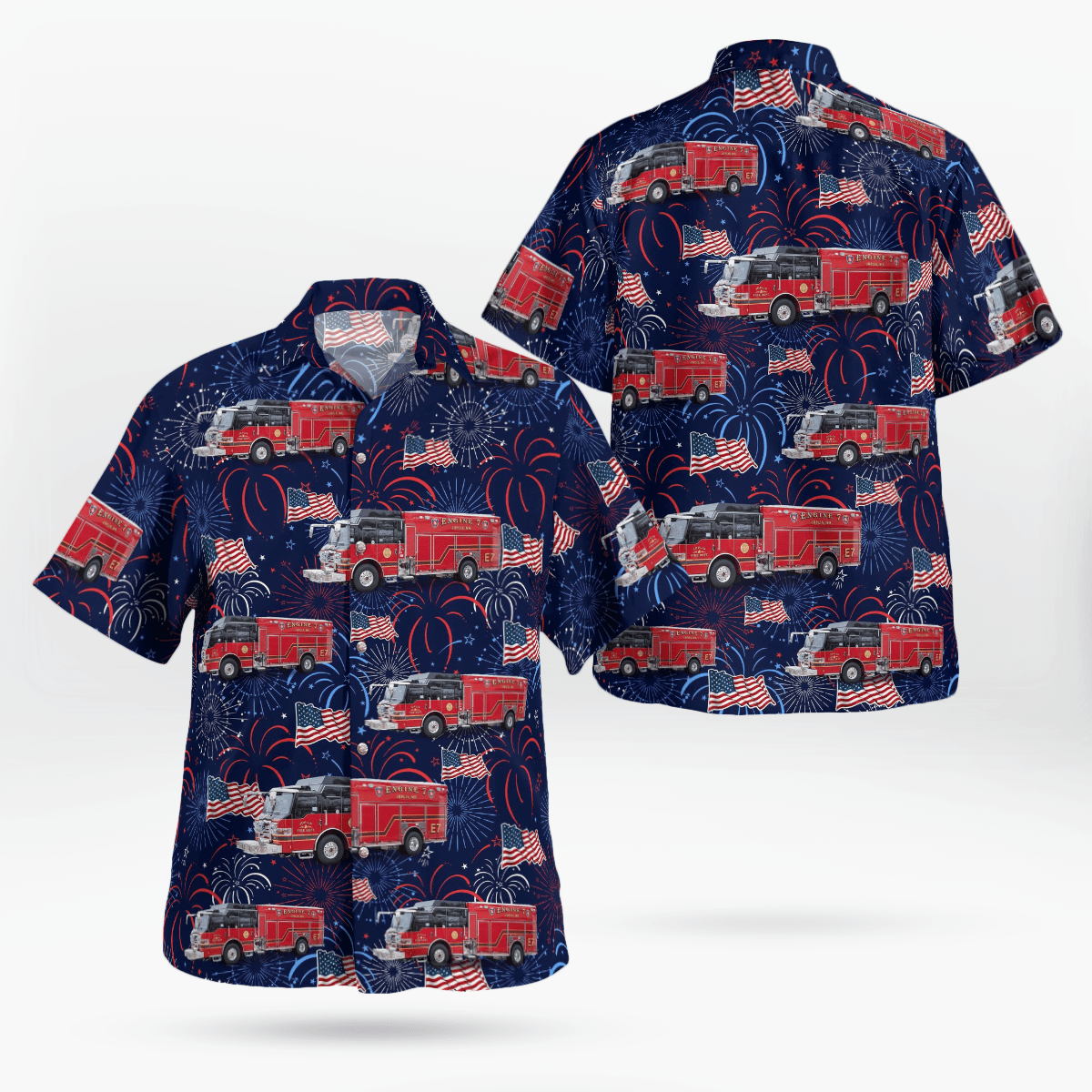 Joplin, Missouri, Joplin Fire Department, 4Th Of July - Hawaiian Shirt