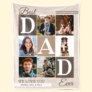 Custom Photo We Will Always Be Connected Dad Version - Gift For Dad - Personalized Blanket