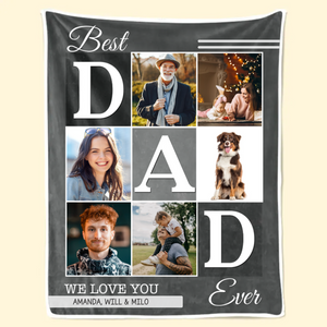 Custom Photo We Will Always Be Connected Dad Version - Gift For Dad - Personalized Blanket