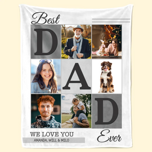 Custom Photo We Will Always Be Connected Dad Version - Gift For Dad - Personalized Blanket