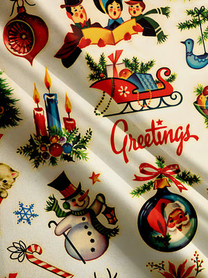 Greeting Christmas Retro Vintage Style - Hawaiian Shirt