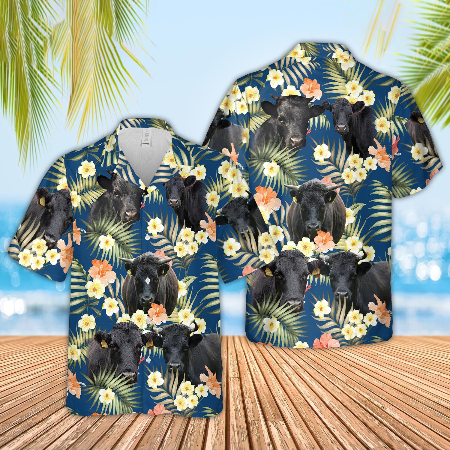 Unique Dexter Summer Blue Floral 3D - Hawaiian Shirt