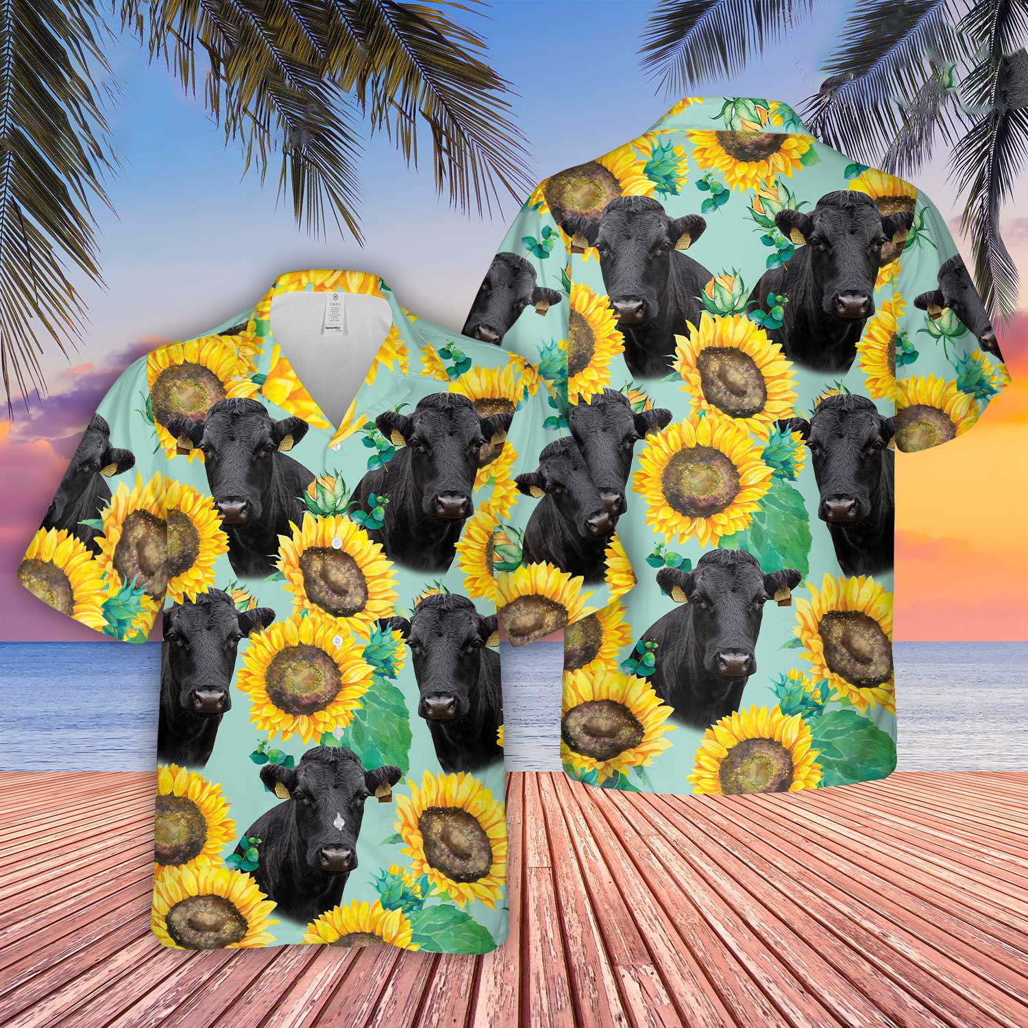 Unique Dexter Sunflowers Floral Farm 3D - Hawaiian Shirt