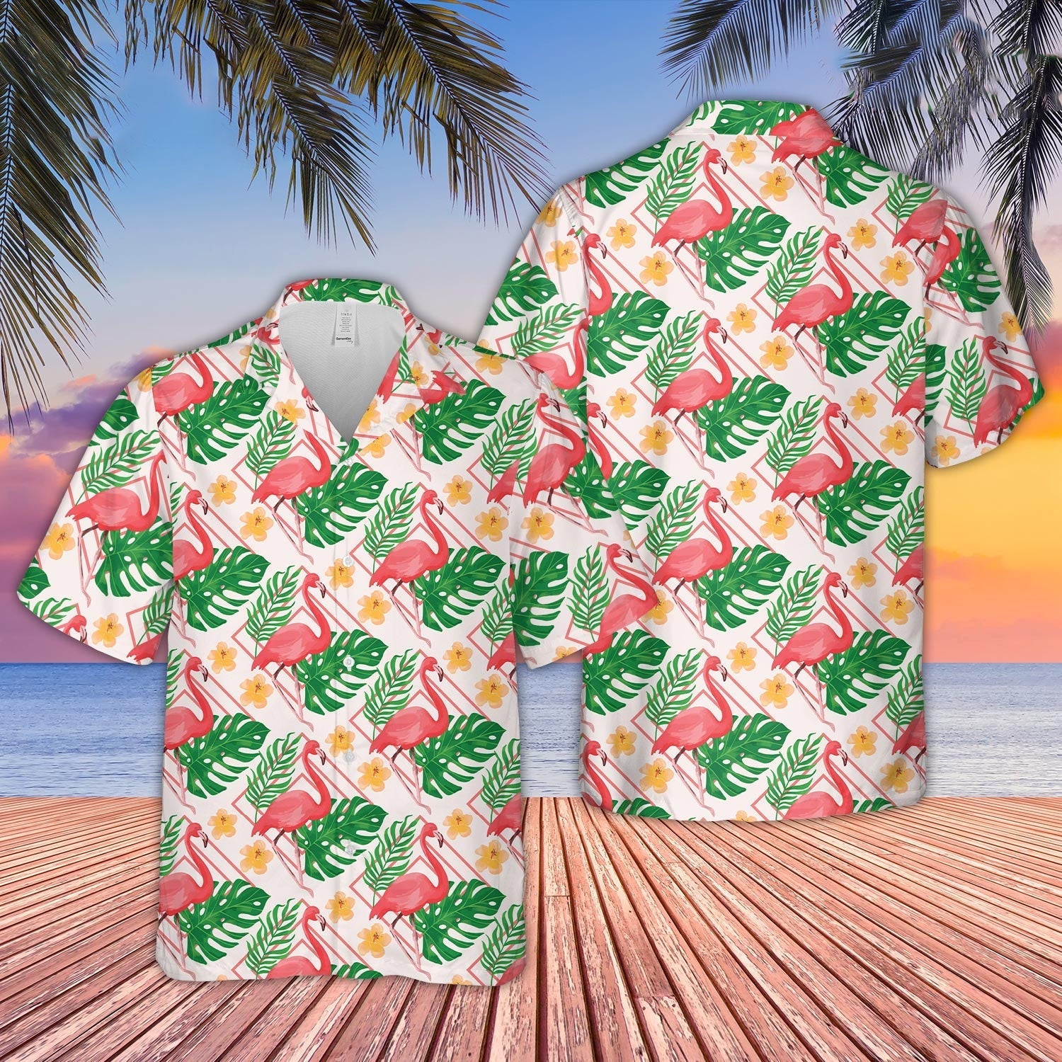 Unique Flamingo Pattern D02 - Hawaiian Shirt