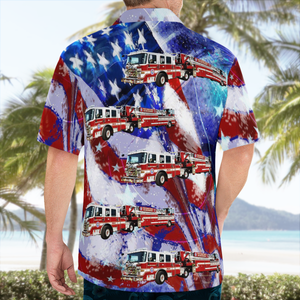 4Th Of July - District Heights Career Fire Station 26 -  Hawaiian Shirt