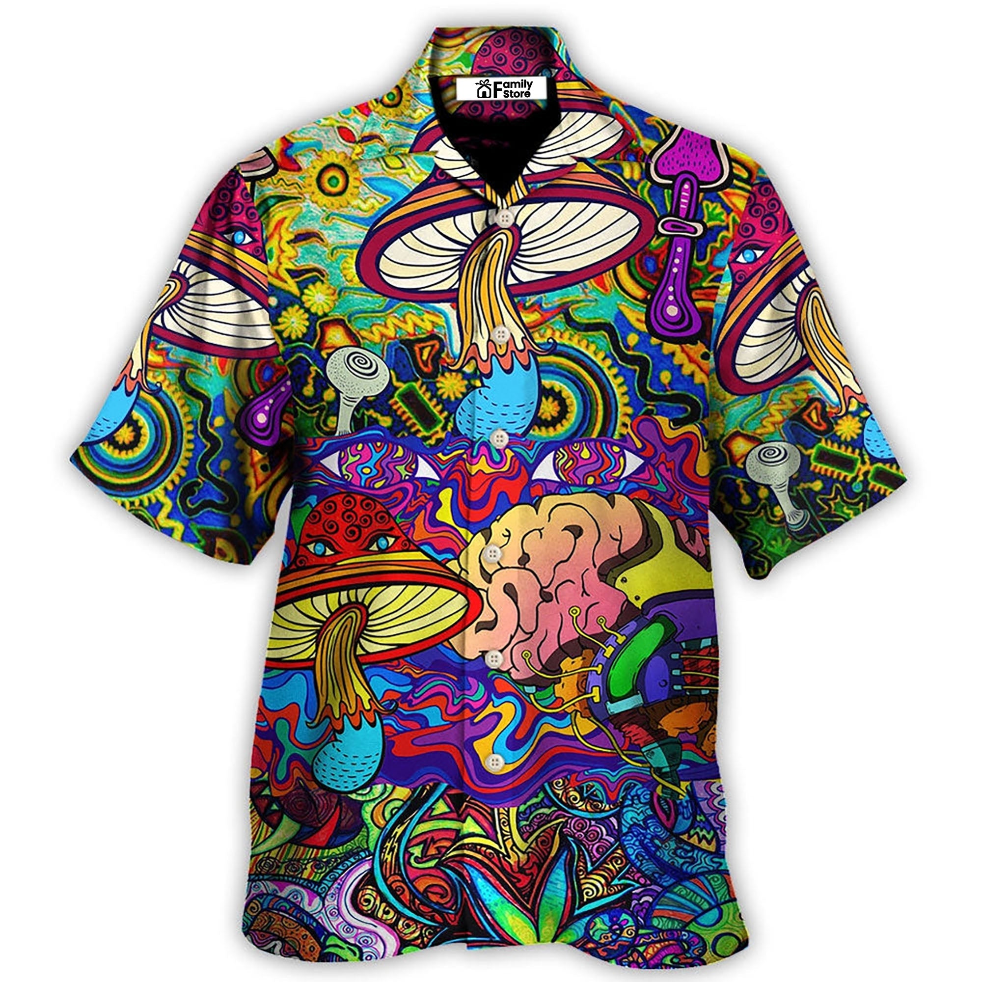 Hippie Mushroom Colorful Lover - Hawaiian Shirt