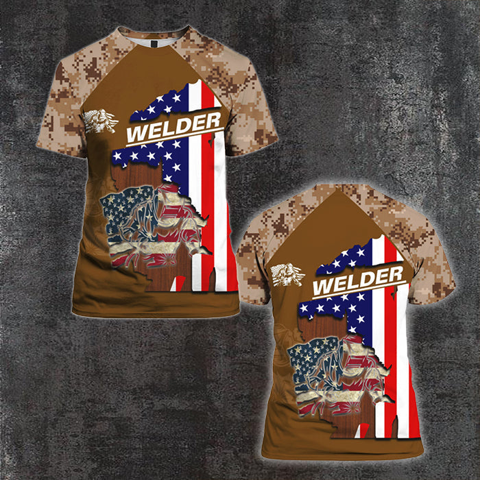 America Welder T-shirt For Men & Women