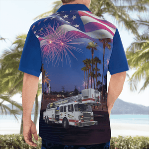 Thibodaux Volunteer Fire Department, 4Th Of July - Hawaiian Shirt