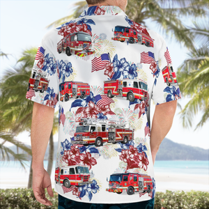 Zephyrhills Fire Department Florida 4th Of July - Hawaiian Shirt