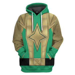 Green Samurai Rangers Ninja Storm - Costume Cosplay Hoodie