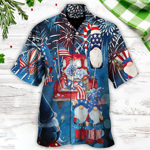 Independence Day Cute Three Trio Gnome - Hawaiian Shirt