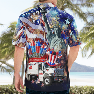 Rumpke Waste & Recycling, 4Th Of July - Hawaiian Shirt