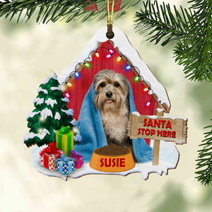 Custom Photo Pet Christmas House - Gift For Pet Lover - Personalized Custom Shaped Wooden Ornament