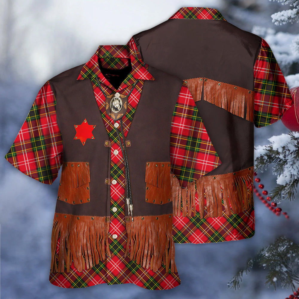 Christmas Santa Cowboy Vintage Style Costume Cosplay - Hawaiian Shirt