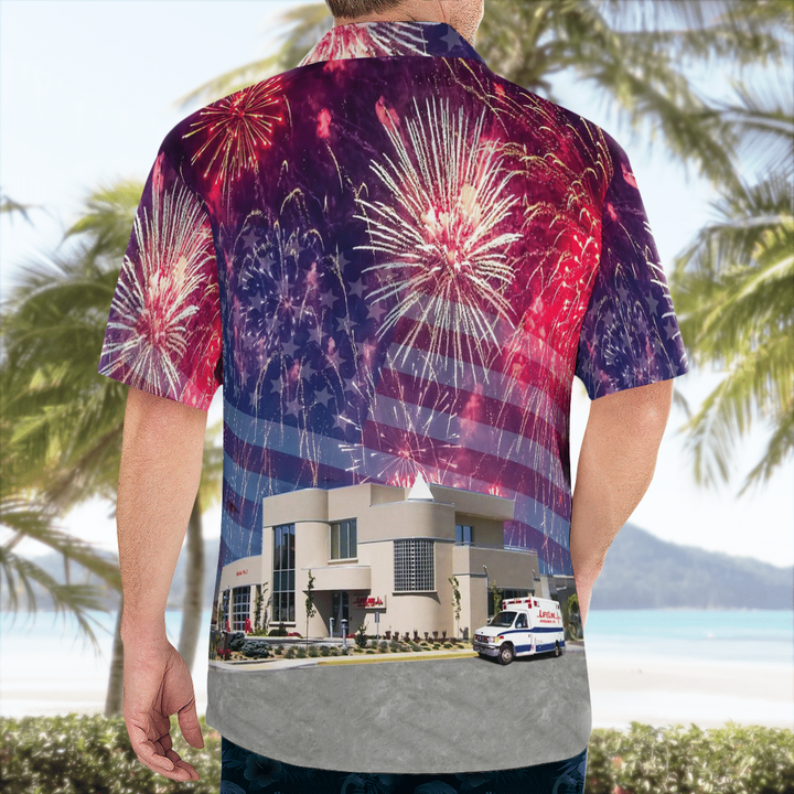 Wenatchee, Washington, Lifeline Ambulance, 4Th Of July - Hawaiian Shirt