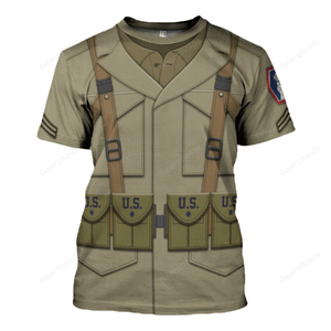 442nd Infantry Regiment Corporal Costume Cosplay T-Shirt