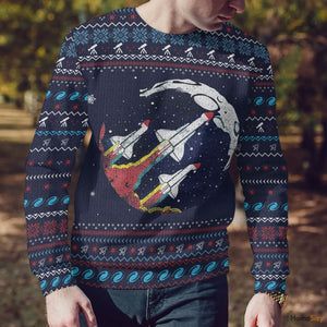 Nasa Retro Rocket Ugly Sweater - Best Gift For Christmas