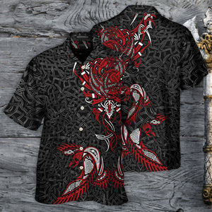 Viking War Raven Life Style - Hawaiian Shirt