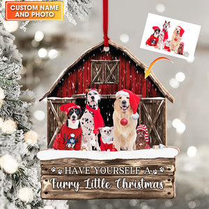 Pet House Christmas Custom Photo - Gift For Pet Lover - Personalized Custom Shaped Wooden Ornament