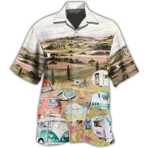 Camping Immense Meadow Art - Hawaiian Shirt